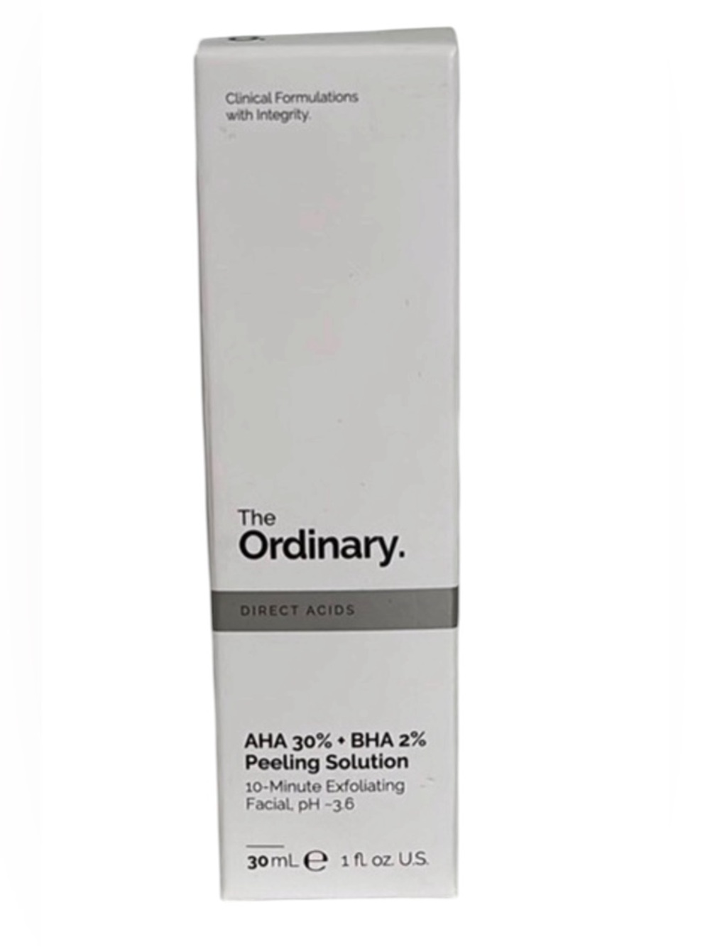 THE ORDINARY AHA 30% + BHA 2% Peeling Solution  10 min facial